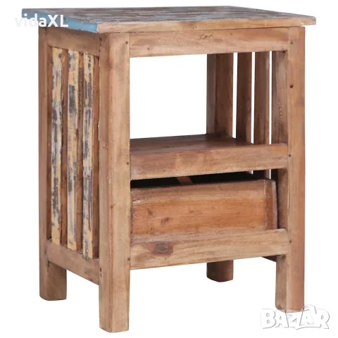 vidaXL Нощно шкафче, 41x30x50 см, махагоново дърво масив, снимка 4 - Скринове - 56146545
