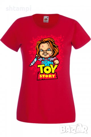 Дамска Тениска Toy Story Chucky Изненада,Повод,Подарък,Празник, снимка 8 - Тениски - 37639266