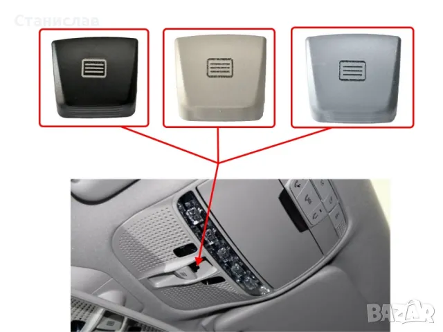 Mercedes GLC X253 Капаче за бутон на люк , снимка 4 - Части - 50398942