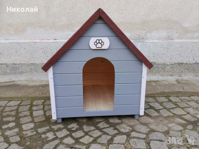 Дървена къща за големи кучета Алабай Кане Корсо големи породи кучета , кучешка колиба къща куче, снимка 10 - За кучета - 53904818