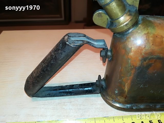 медна стара лампа от франция 3008210843, снимка 5 - Антикварни и старинни предмети - 33963284