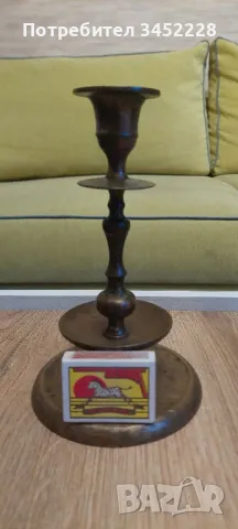 свещници месинг два броя за колекционери , снимка 6 - Антикварни и старинни предмети - 47720737