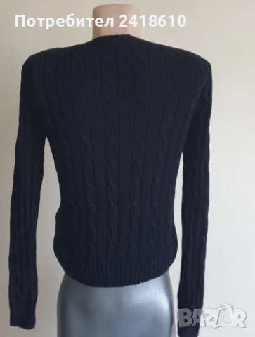 POLO Ralph Lauren Cable Pima Cotton  V - Neck Size M  ОРИГИНАЛ! Дамски Пуловер!, снимка 8 - Блузи с дълъг ръкав и пуловери - 52352502
