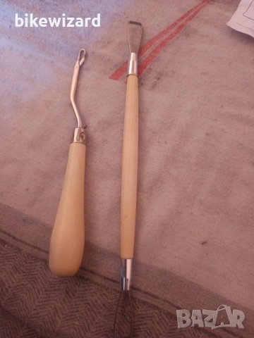 Дървена кука за закачане за плетене 16 см извита игла за закопчаване НОВО