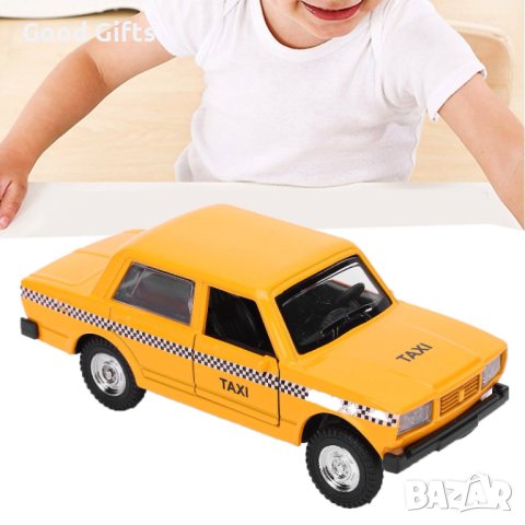Метална кола Такси, Лада 1:32, снимка 4 - Коли, камиони, мотори, писти - 42808232