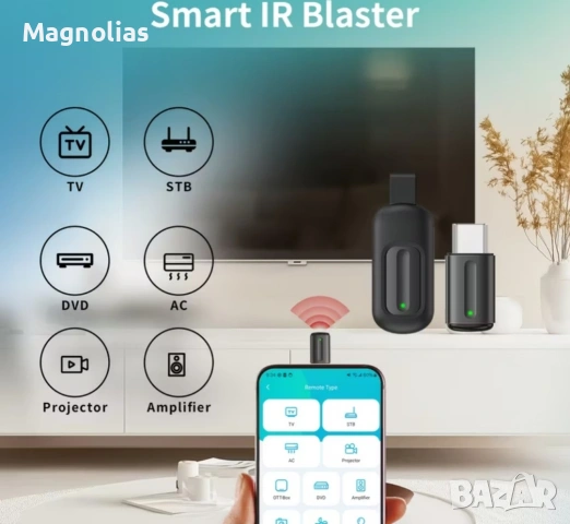 Дистанционно. Мини IR   за Tелевизор и A/C  Климатик , снимка 2 - Дистанционни - 53906582