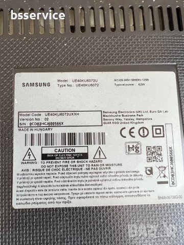 Телевизор Samsung UE40KU6072U / BN94-11233M / BN94-10711A, снимка 4 - Части и Платки - 37913975