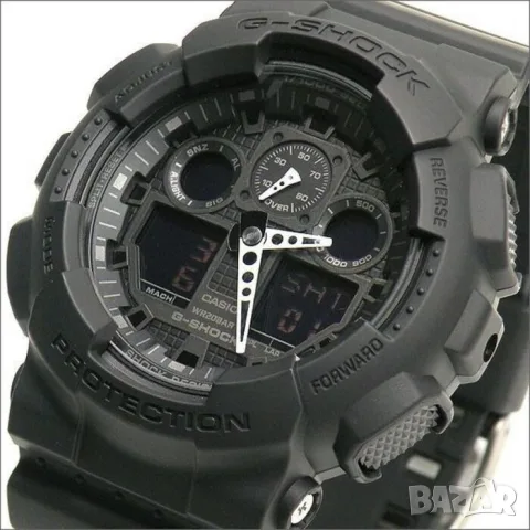 Casio G-Shock GA-100 Black Японски мъжки часовник черен