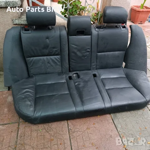 Задна седалка BMW E60 E61 Задни седалки БМВ Е60 Е61 падащи Кожен салон , снимка 2 - Части - 50415907