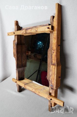 Дървена рамка с огледало, снимка 10 - Огледала - 36689967