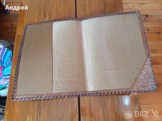 Стара кожена папка Елпром, снимка 4 - Други ценни предмети - 31748641