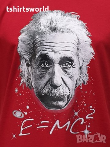 Нова мъжка тениска с трансферен печат Алберт Айнщайн, снимка 8 - Тениски - 34963916