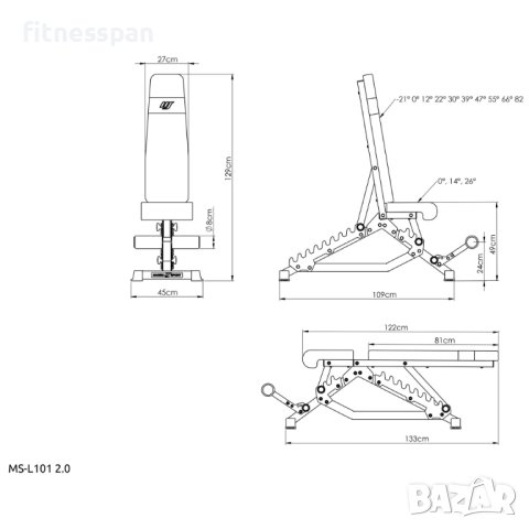 Чупеща фитнес  пейка със заключване на глезените, снимка 11 - Фитнес уреди - 44415509