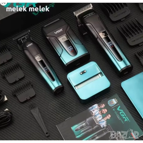 Машинка за подстригване: Остриета: Керамика и неръждаема стомана Батерия: 2500 mAh Време за зареждан, снимка 1