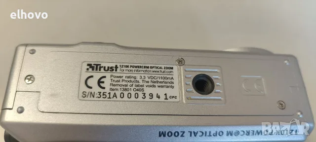 Фотоапарат Trust 1210K, снимка 3 - Фотоапарати - 55833187