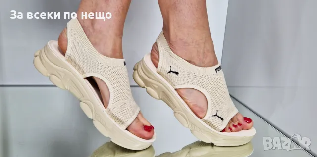 Puma Дамски Бежови Сандали С Метален Акцент Пума Код P602, снимка 6 - Сандали - 50427822