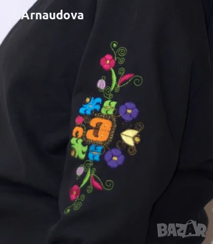 блуза с бродирана шевица, снимка 2 - Блузи с дълъг ръкав и пуловери - 49748123