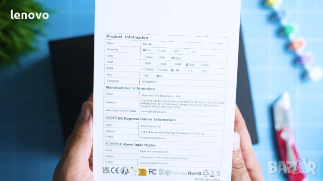 Windows 11 Mini PC Acemagic F1A 32GB RAM, Intel Core i9, снимка 2 - За дома - 53925280