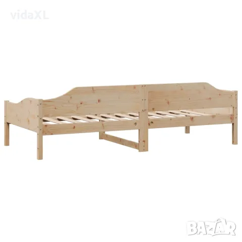 vidaXL Рамка за легло без матрак, 90x190 см, масивна чамова дървесина, снимка 7 - Спални и легла - 56148208