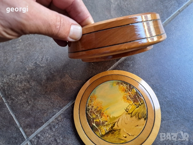 Дървена ръчноизрисувана кутия за бижута 28/2, снимка 2 - Декорация за дома - 51853647