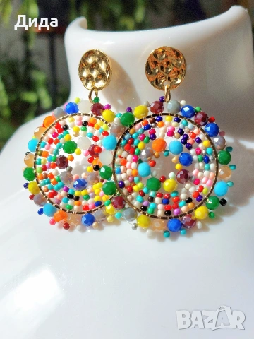 Нови обеци  "Цветен бонбон" и "Пролетно зелено", снимка 7 - Обеци - 53958510