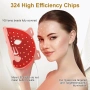 LED маска за лице с 324 светодиода, ервена светлинна терапия, 2000mAh, снимка 3