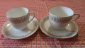 Сет за кафе от фин костен порцелан Spinett Guld на Gustavberg, Sweden -  2 броя, снимка 4