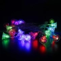 Многоцветни коледни LED лампички с камбанки - Многоцветни, дължина - 5м ,28бр лампички., снимка 9