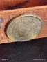 Винтидж кафяв кожен колан с капси и монети много красив 44288, снимка 9