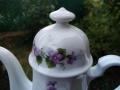 Баварски чайник с теменужки, снимка 2