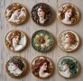 9 Кръг лице момиче жена брошка силиконов молд форма фондан шоколад декор гипс , снимка 4
