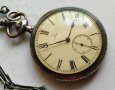 Сребърен джобен часовник Омега, снимка 3