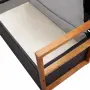 vidaXL Пейка с място за съхранение 115 см полиратан акация масив черна, снимка 6
