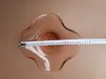 Красива стилна стара стъклена фруктиера, снимка 1