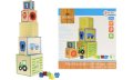 Образователна игра за сортиране на блокчета Toi-Toys кубчета с различни размери, дърво, многоцветна, снимка 3