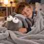 Плюшено животинче  с меко одеяло – сладък приятел за уют и подарък, снимка 5
