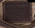 Дизайнерска Prada/Прада канвас чанта от канвас цвят на зелена маслина, снимка 11