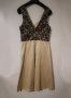 Нова празнична рокля с дантела L черно златисто, снимка 2