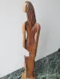 48см ръчна дърворезба статуетка/еротика/дизайнерска абстрактна дървена скулптура/фигура на гола жена, снимка 7