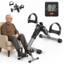 Велоергометър 2 в 1, рехабилитационен фитнес велосипед, за ръце и крака, сгъваем, LCD дисплей, снимка 1