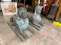 Момументален чифт египетски сфинксове / ренесанс. №8248, снимка 3