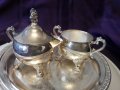 Сервиз за Захар и Мляко 100% Посребрен Антика , снимка 2