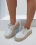 Равни обувки - бежова кожа - BZ7, снимка 1 - Дамски ежедневни обувки - 44155938