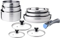Комплект за готвене Arthur Martin 10 части, с подвижна дръжка Inox 18/10, снимка 2
