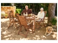 Голяма градинска маса от дърво акация 6 местна трапезна външна, снимка 5