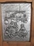 Стара немска релефна и гравирана оловно цинкова картина, снимка 2