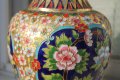Китайска ваза месинг с емайл , снимка 3