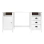 vidaXL Бюро Hill бяло 150x50x74 см борово дърво масив（SKU: 289000）, снимка 2