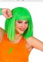  Неоново зелена перука с бретон , снимка 1 - Аксесоари за коса - 37225069