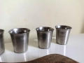 Комплект Стари Немски Калаени Чашки За Шот, снимка 5